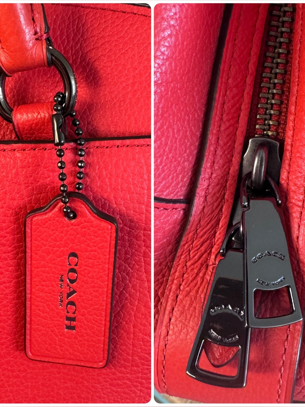 Coach Mercer 30 Red satchel - Picture 6 of 16